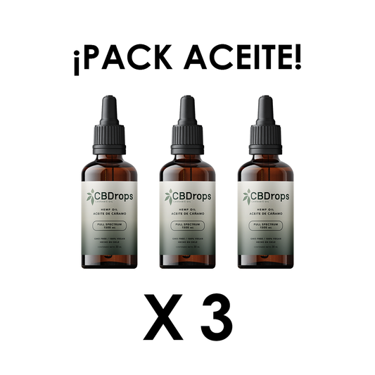 Pack Aceite Natural de Cáñamo 30 ml. x3